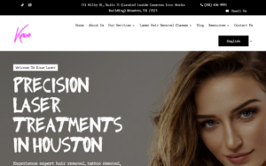 Knue Laser website homepage screenshot